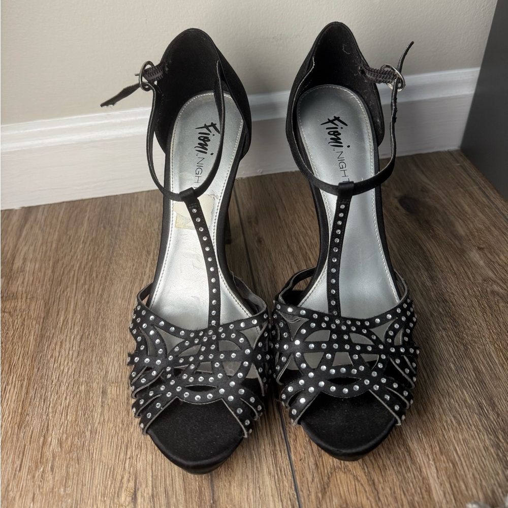 Elegant Black Studded Heels